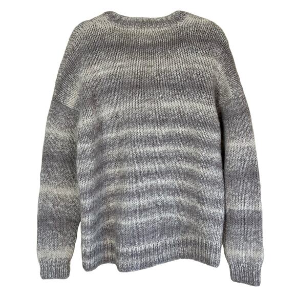 Derek Lam 10 Crosby Sz M Wool Alpaca Blend Chunky Knit Oversized Cardigan Cream - Picture 3 of 16